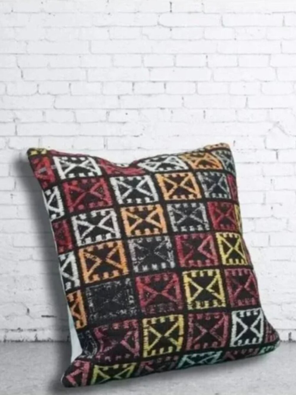Turkish Kilim Pillowcase (20x20 in)